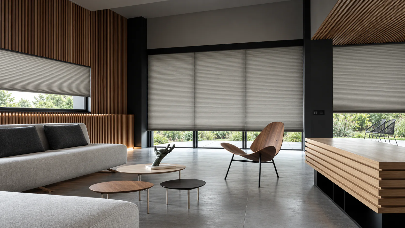 NOVA window shades in a contemporary interior
